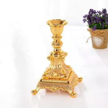 Железный Арт Европейский Стиль Настольные Украшения Подсвечник Декоративные Изделия Ручной Работы Подсвечник Для Вечеринки Домашний Декор золотой
