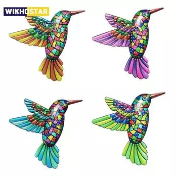 Железный Арт Колибри Фурнитура Ручная работа Подвеска Металлический Настенный Арт Декор Садовое Украшение Домашний Декор Настенный Арт Повесить Забор Фермерский Дом 13.5x12cm