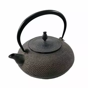 Железный чайник Nambu Ironware Hiramaru Arale с черной железной крышкой 1,2 л