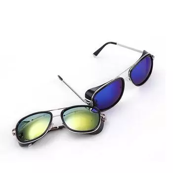 Железный человек, уличные солнцезащитные очки Mannen Tony Stark Zonnebril, солнцезащитные очки в стиле панк, очки для мужчин и женщин ручной работы 05