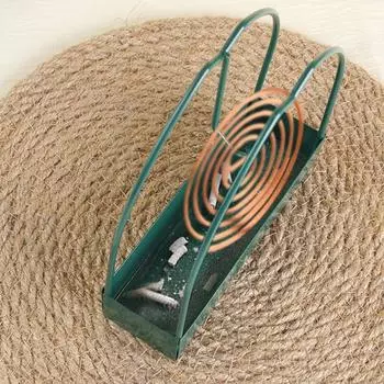 Железный держатель для катушки от комаров, рамка для курильницы, держатели для благовоний, репеллентная стойка для благовоний для бытовой спальни чёрный