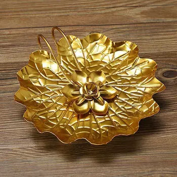 Железный держатель для полотенец, поднос для бумаги, портативный диспенсер для салфеток для кухни, обеденного стола Lotus Leaf Silver