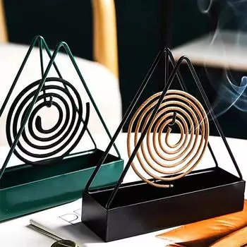 Железный держатель для спирали от комаров, подставки для благовоний, каркас для благовоний, современная стойка для благовоний с отпугивателем для дома, спальни, патио