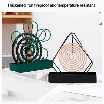 Железный держатель для спирали от комаров в форме цветка, подставка для благовоний от комаров, домашний декор для спальни Type 1 чёрный