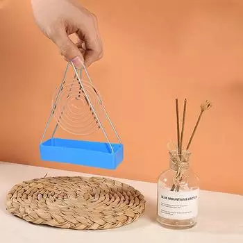 Железный держатель катушки от комаров, держатели для благовоний, пластиковая черная катушка, рамка для курильницы, креативный кронштейн для благовоний для дома синий