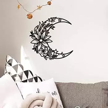 Железный художественный металлический кулон, подвесные украшения, выдолбленная Луна, настенный садовый декор, украшения для дома