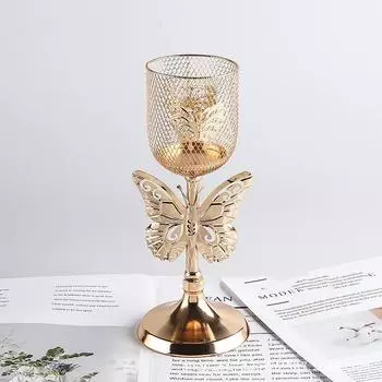 Железный художественный подсвечник, домашний декор, украшения, атмосфера, товары для вечеринок с бабочками