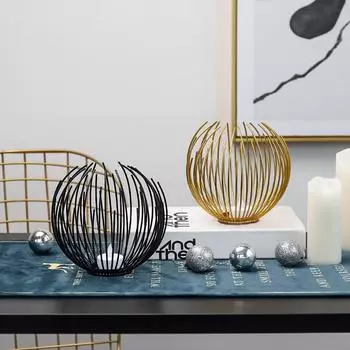 Железный художественный реквизит для фотосъемки, атмосферный подсвечник, украшения в скандинавском стиле, домашнее художественное украшение