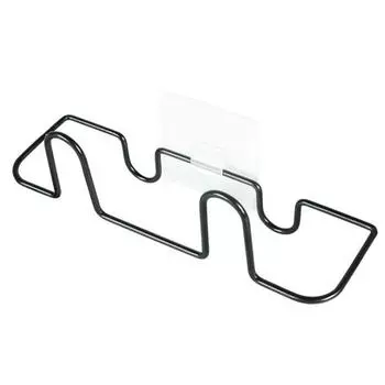 Железный клей Настенное крепление Тапочки Полка для хранения обуви Стойка для обуви Подвесной органайзер чёрный