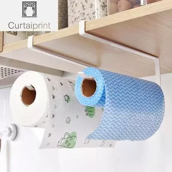 Железный металлический держатель для кухонных салфеток, подвесной держатель для туалетной бумаги, вешалка для полотенец, кухонный шкаф для ванной, дверной крючок, держатель, органайзер белый