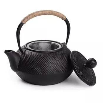 Железный Nanbu утюг IH открытый утюг чайная церемония утюг традиционные ремесла чайник, чайник, совместимый, обжигаемый, чайник, бутылка, железные изделия, литье, посуда, чёрный