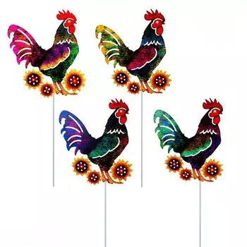 Железный петух, сад, заземление, плагин для украшения дома, подвеска, металлический петух, настенное украшение для забора, ворот