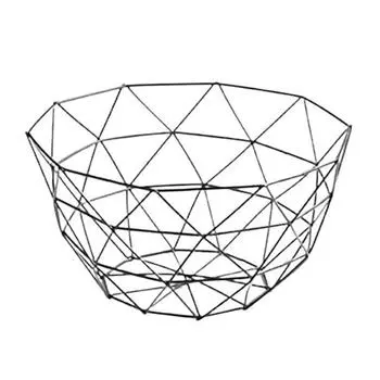 Железный поднос для фруктов, кухонная корзина для хранения, настольная конфетница, органайзер для домашнего декора S