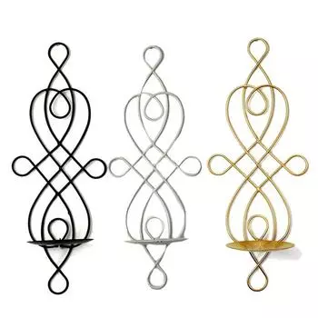 Железный подсвечник в скандинавском стиле, настенный подсвечник, декор для дома и комнаты золотой