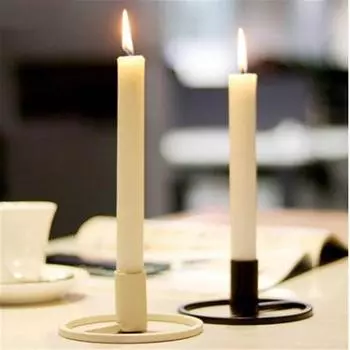 Железный подсвечник в современном стиле, подсвечник для свадебных праздников, подарок, ужин при свечах белый