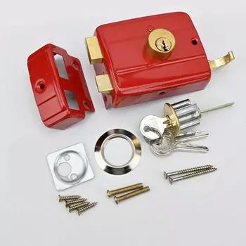 Железный противовзломный дверной замок, ключ в комплекте, страховочный замок, засов, усиленный замок, мебельная фурнитура Style B