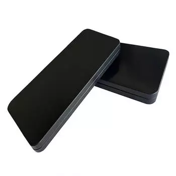 Железный прямоугольный ящик для денег, лоток для денег, держатель для денег, пустая коробка, контейнер для хранения долларовых купюр, наличных, монет, ювелирных изделий, марок, органайзер, чехол чёрный