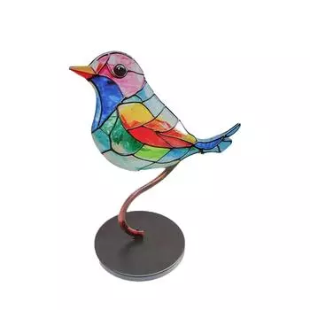Железный самолет цветы и птицы украшения украшения дома металлические креативные цветные поделки One Size