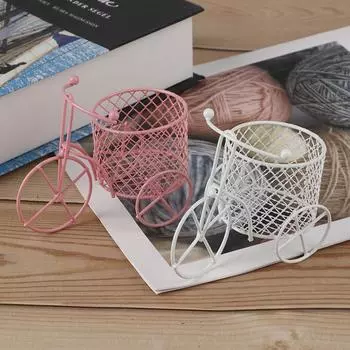 Железный трехколесный велосипед, художественное украшение, свадебный контейнер для хранения ювелирных изделий из сахара, держатель белый