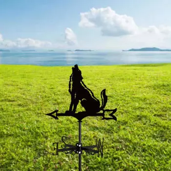 Железный волк, крепление на крышу, украшение, флюгер, указатель направления ветра, измерительный инструмент, флюгер