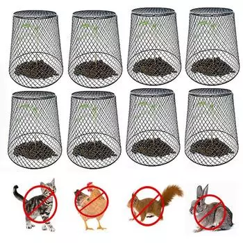 Железный защитный чехол для растений, садовая крыша, саженцы овощей, защитная клетка для фруктов и овощей, инструменты для ухода за питомником 1pc белый