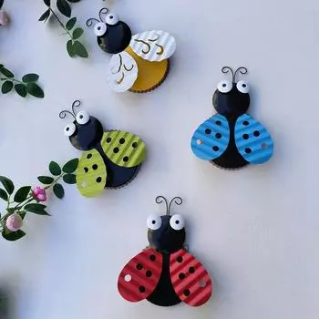 Железный Жук Садовые Настенные Украшения Креативные Завесы с Животными