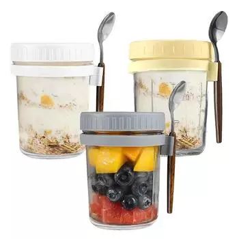 Желтая чашка для овсянки 12,2*8,7 см, 360 мл, безопасная для морозильной камеры, серая A