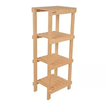 Желтая декоративная многоуровневая деревянная полка Портативная полка для обуви 4 уровня