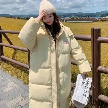 Желтая хлопковая куртка женская одежда зимняя свободная повседневная милая с капюшоном короткие пальто XXS бежевый