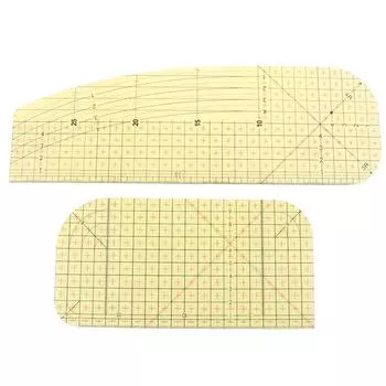 Желтая измерительная линейка для глажки Высокотемпературная линейка Линейка для сращивания складных кромок 20cm