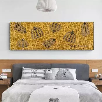 Желтая тыква Холст Картина Плакаты и принты Современные настенные художественные картины для гостиной без рамки 20*40cm