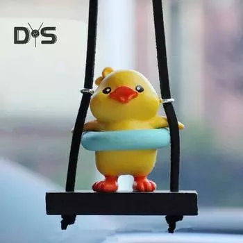 Желтая утка автомобильный кулон из смолы экологически чистый веселый безопасный милый автомобильный кулон украшение интерьера