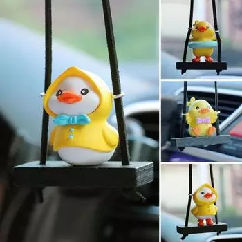 Желтая утка автомобильный кулон из смолы экологически чистый веселый безопасный милый автомобильный кулон украшение интерьера C