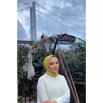 Желток хиджаба премиум-класса из джерси