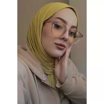 Желток хиджаба премиум-класса из джерси