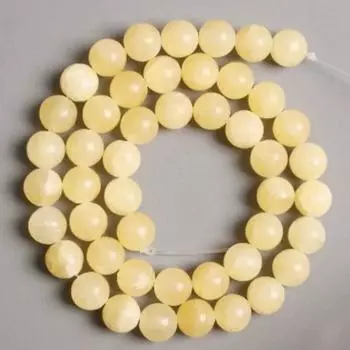 Желтые бусины Topea Loose из натурального драгоценного камня, гладкие круглые для изготовления ювелирных изделий 4mm-80pcs