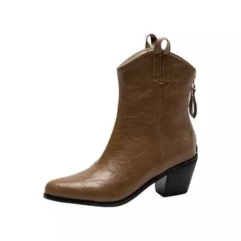 Желтые черные женские полусапожки на высоком каблуке, большой размер 48 34 коричневый