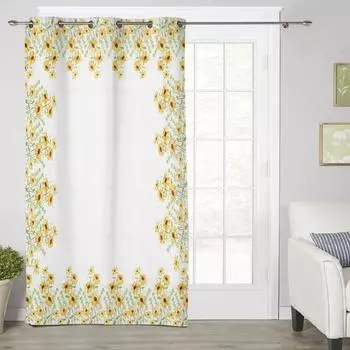 Желтые цветы ромашки, современные оконные шторы для гостиной, спальни, кухонные шторы, шторы 135W x 60H(cm) x1