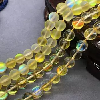 Желтые хрустальные блестящие бусины, свободные бусины для изготовления браслета и ожерелья 6mm-30pcs