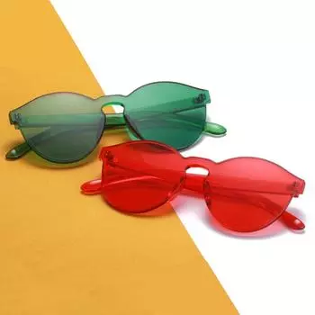 Желтые круглые солнцезащитные очки с тонированными линзами для женщин и мужчин, брендовые дизайнерские очки, женские очки без оправы