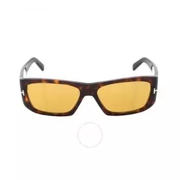 Желтые квадратные солнцезащитные очки унисекс Tom Ford Andres FT0986 52E 56