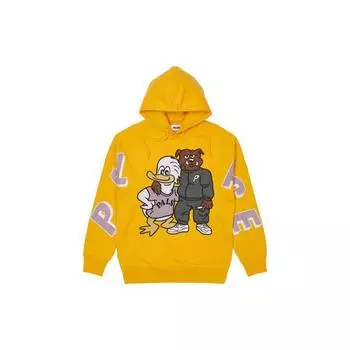 Желтые топы унисекс с капюшоном Palace Dog And Duck P22CS218 L