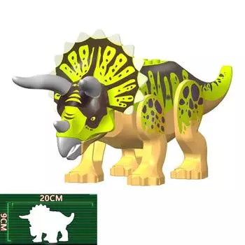 Желтые трицератопсы Строительные блоки Большая модель динозавра Строительные блоки Сборка игрушек