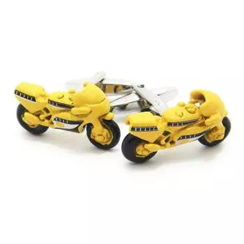 Желтые запонки мотоцикла запонки такие же веселые как солнце жёлтый