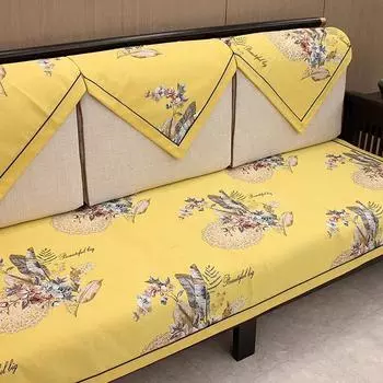 Желтый чехол для дивана, вышивка, чехлы для гостиной, декоративный шенилл, полузакрытый, чехол для подушки дивана, Househo 70x70cm for Armrest светло-синий