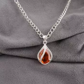 Желтый цитрин драгоценный камень 925 стерлинговое серебро ювелирные изделия модная циркониевая подвеска CZP-7-15