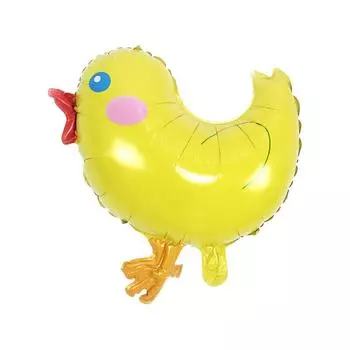 Желтый цыпленок Алюминиевый пленочный воздушный шар Мультяшный маленький желтый цыпленок Украшенный воздушный шар Детская игрушка воздушный шар
