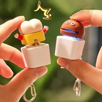 Желтый цыпленок деревянная рыба клавиатура брелок кнопка кончик пальца брелок для офиса досуг развлечения style 7