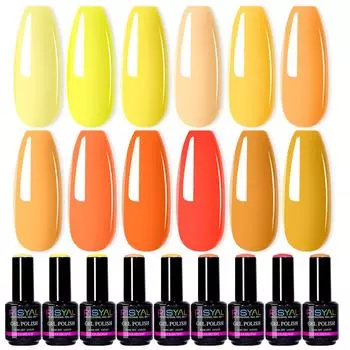 Желтый гель-лак для ногтей