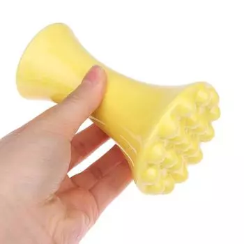 Желтый керамический инструмент для массажа лица и тела Gua Sha Board для массажа лица и подтяжки лица Gua Sha Massager